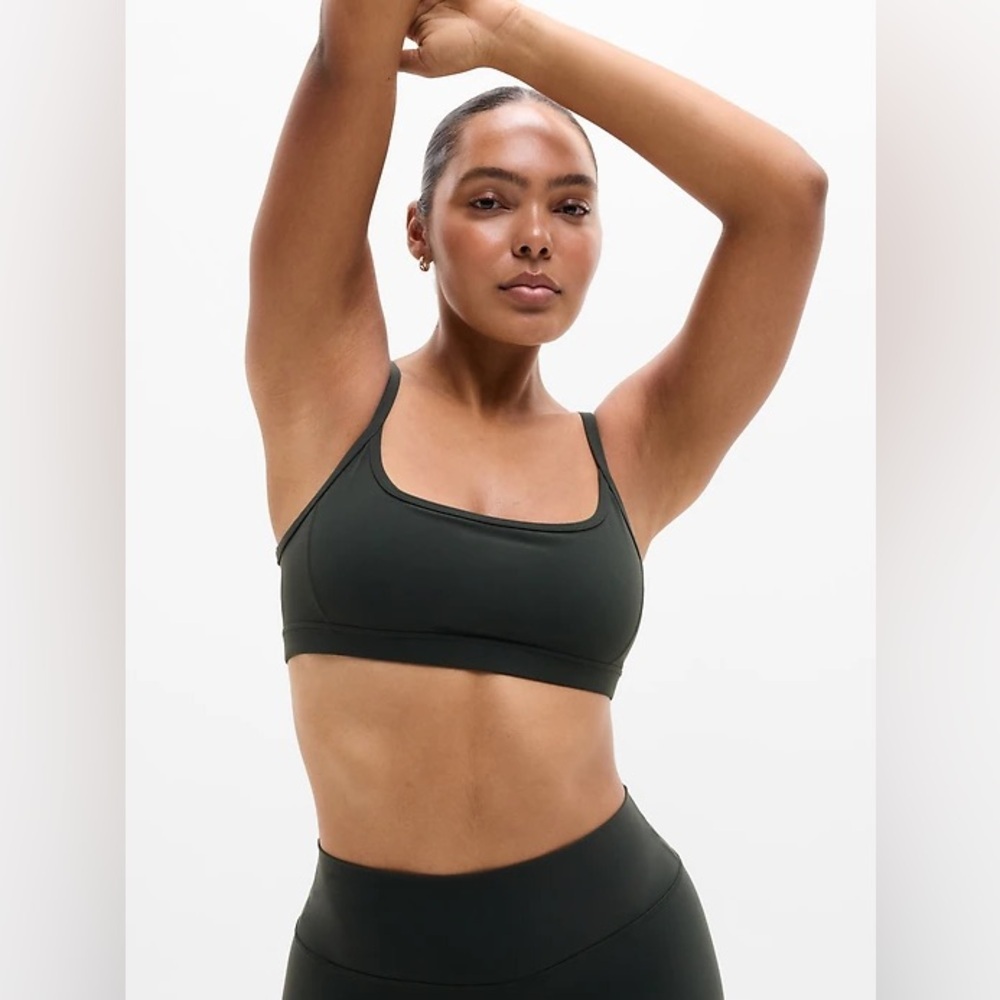 Athleta Transcend High Rise 7/8 Legging + Square Neck Bra in Elm New with Tags! - Picture 2 of 8